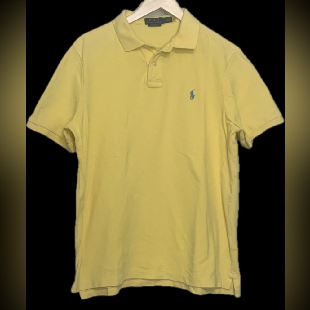 Polo Ralph Lauren Men's Classic Fit Polo Shirt Blue Pony 100% COTTON  - Size L